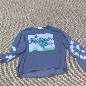 Blue crop top sweater